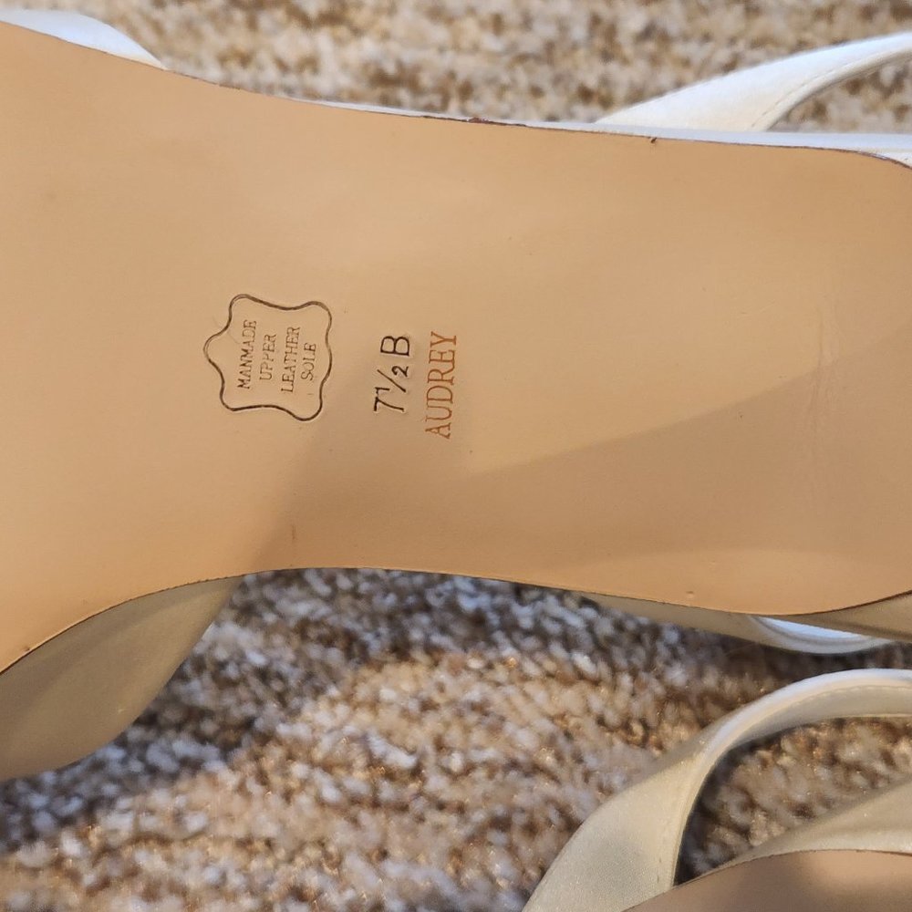 Michaelangelo - Womens Ivory Bridal Satin Shoe - New - Picture 8 of 12